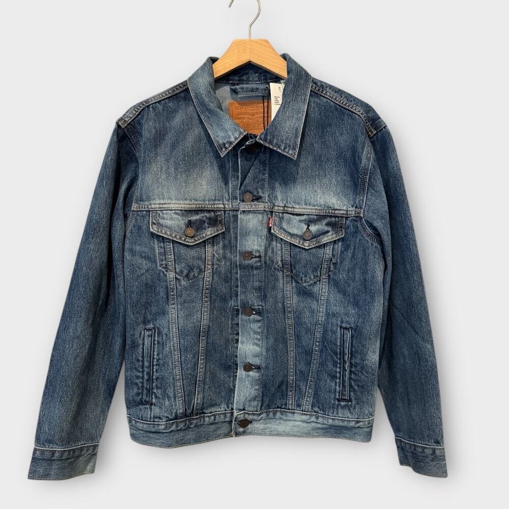 NWT Levi's Premium Relaxed Fit Trucker Jacket Size XS - Picture 2 of 11
